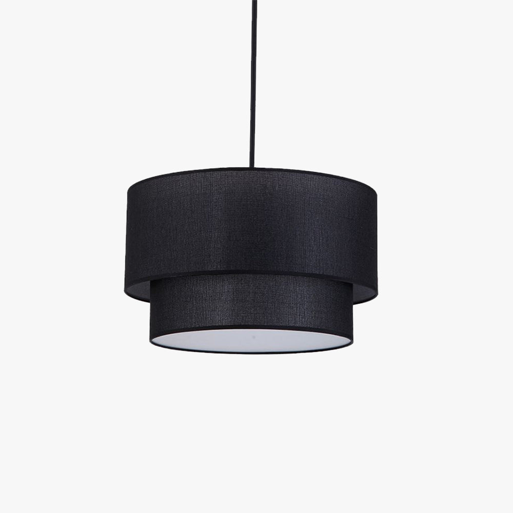Ritta Moderne LED Suspension Blanc Noir Métal Tissu Salon Chambre à coucher - Neutralighting