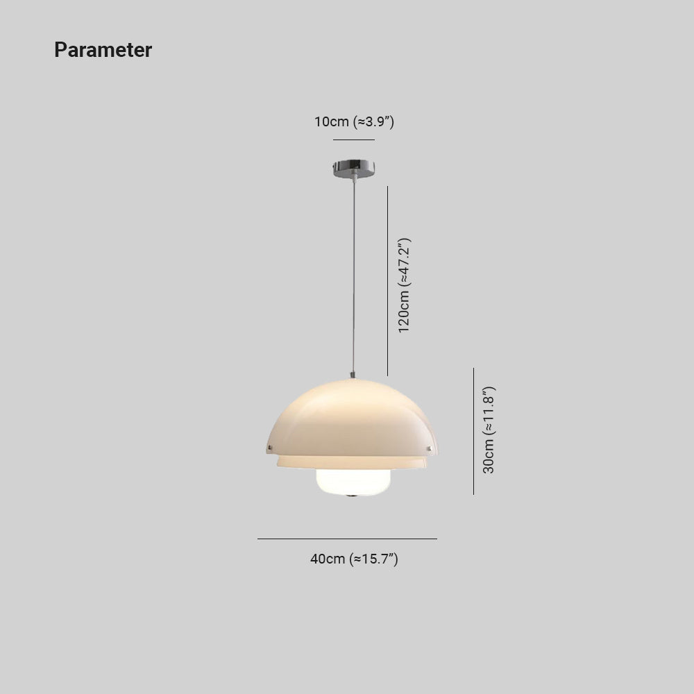 Valentina Suspension Dôme Moderne, Métal/Verre, Argent, Salon - Neutralighting
