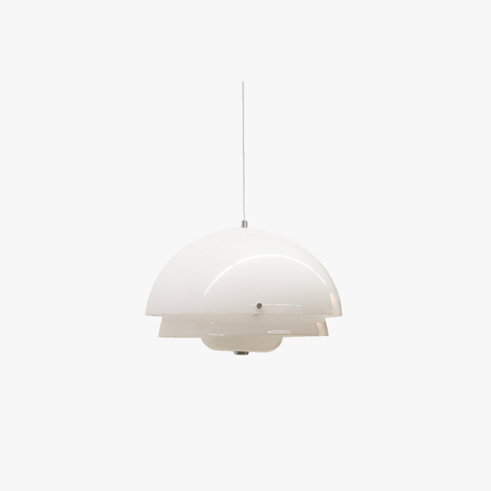 Valentina Suspension Dôme Moderne, Métal/Verre, Argent, Salon - Neutralighting
