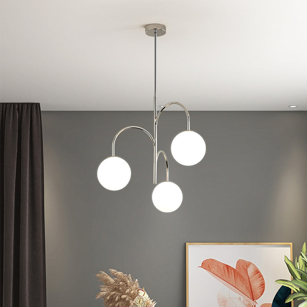 Valentina Suspension Multi Moderne, Metal/Verre, Blanc, Chambre - Neutralighting