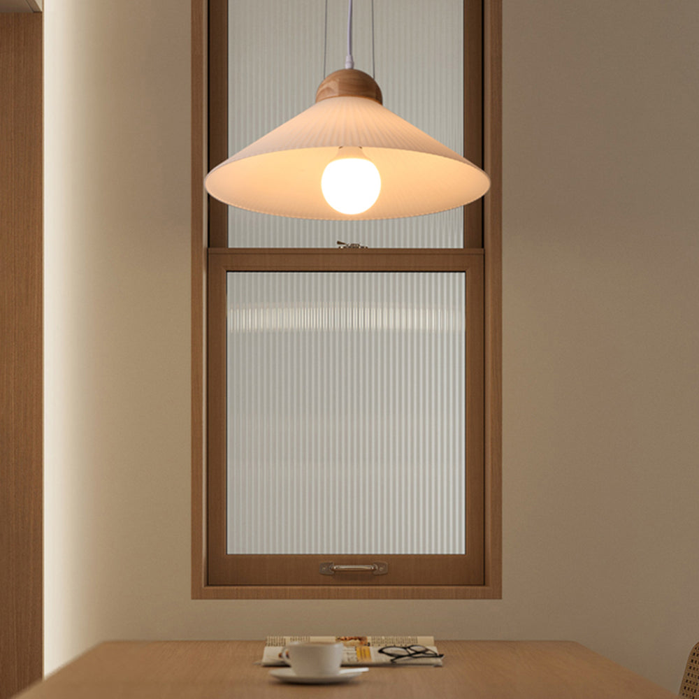 Muto Suspension Bol Moderne, Bois/Verre, Marron, Salon - Neutralighting