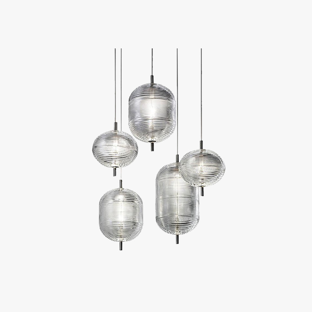Valentina Suspension Globe Moderne, Verre/Métal, Noir/Or, Chambre - Neutralighting
