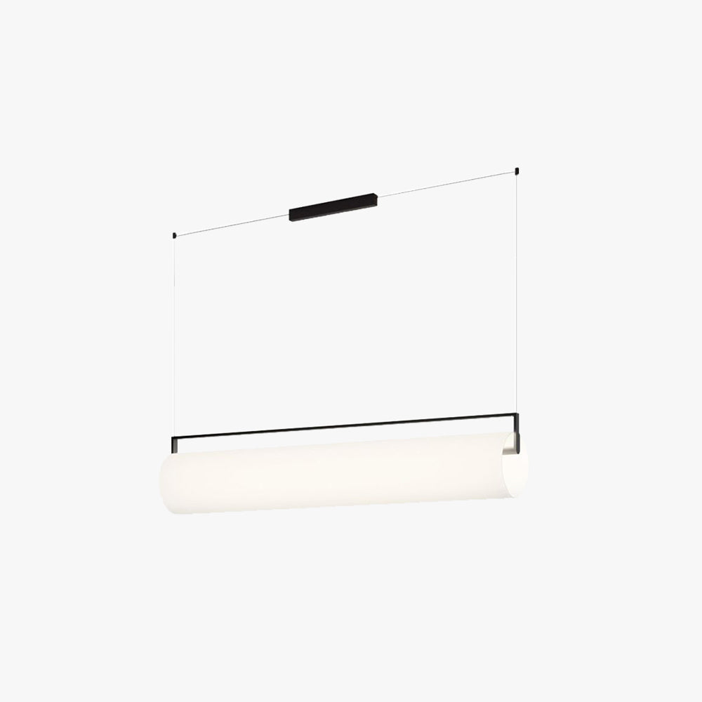 Ray Suspension Cylindre Minimaliste, Métal/Acrylique, Blanc/Noir, Salon - Neutralighting