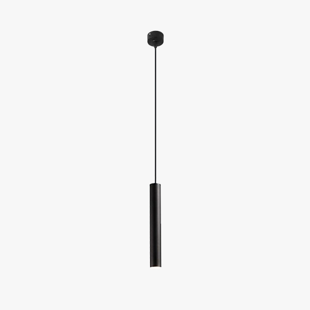 Ray Suspension Cylindre Moderne, Métal, Noir, Salon - Neutralighting