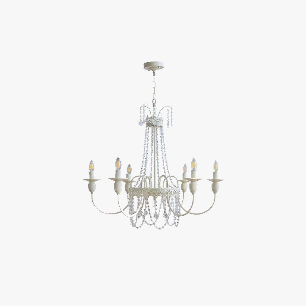 Sliva Lustre Lanterne Retro, Metal/Cristal, Blanc, Salon - Neutralighting