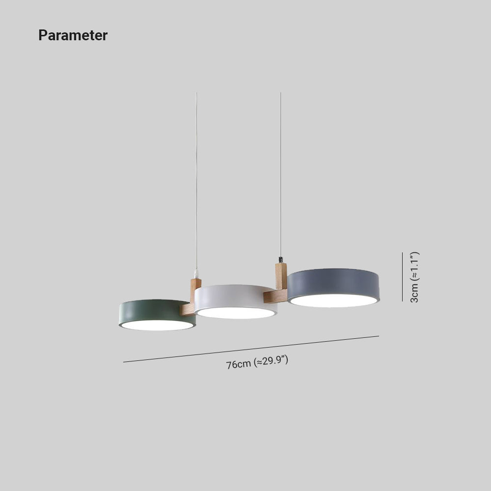 Valentina Suspension Anneau Moderne, Bois/Métal, Blanc/Gris/Vert, Salon - Neutralighting