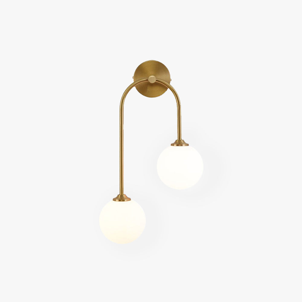 Valentina Applique Murale Globe Moderne, Métal/Verre, Laiton, Salon - Neutralighting