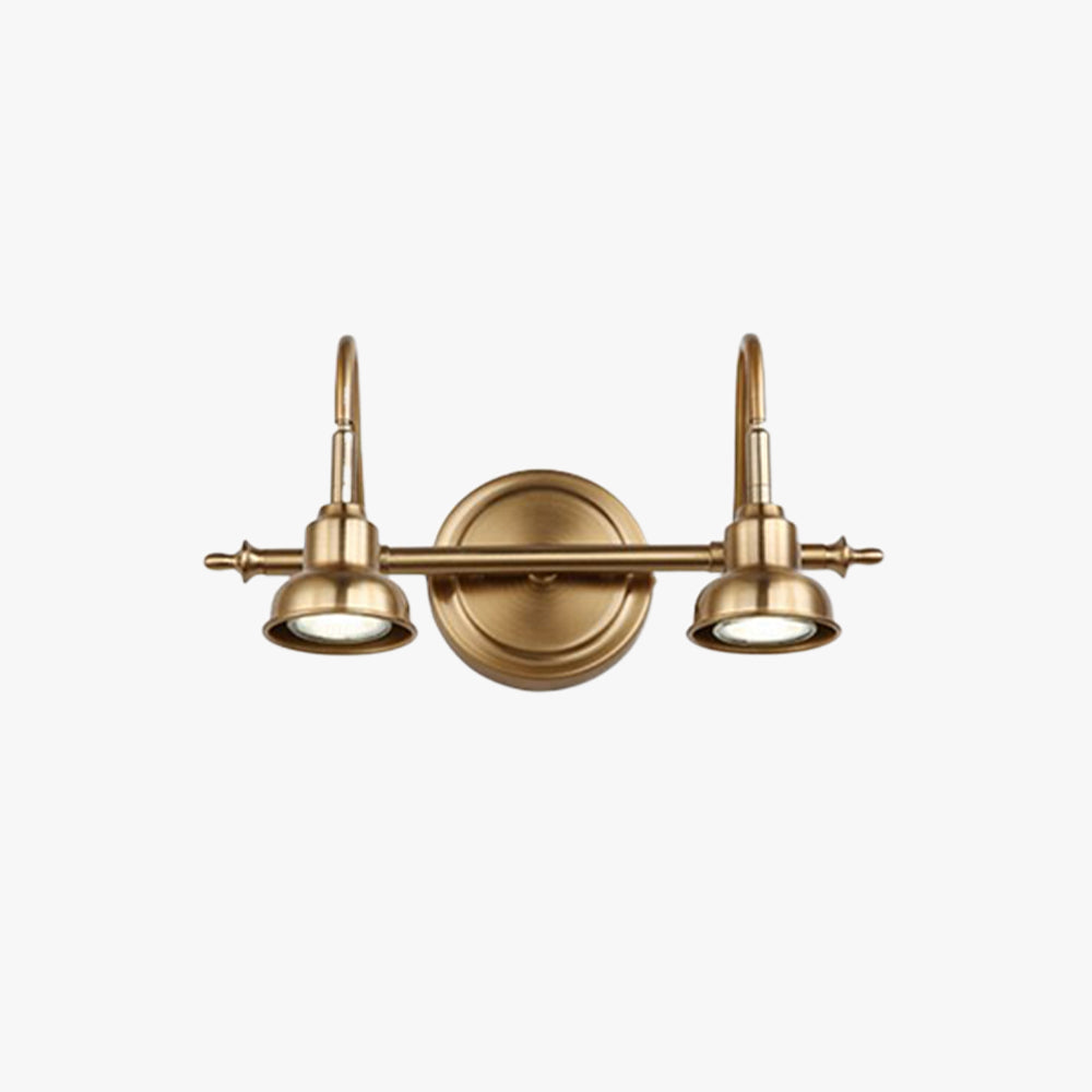 Tiffany Applique Murale Miroir Ronde Vintage, Métal, Or, Salon - Neutralighting