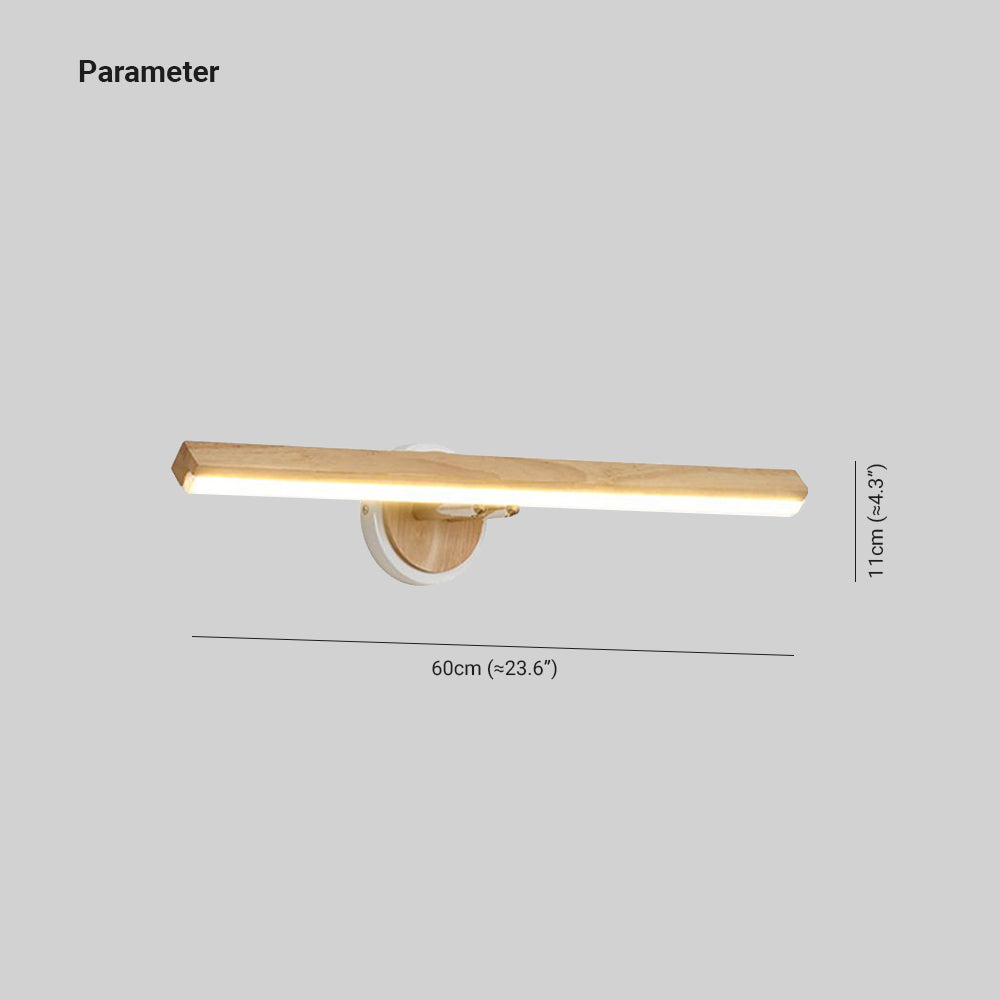 Muto Design LED Applique Murale à Miroir Rectangulaire Moderne Bois Salle de Bain/Chambre - Neutralighting