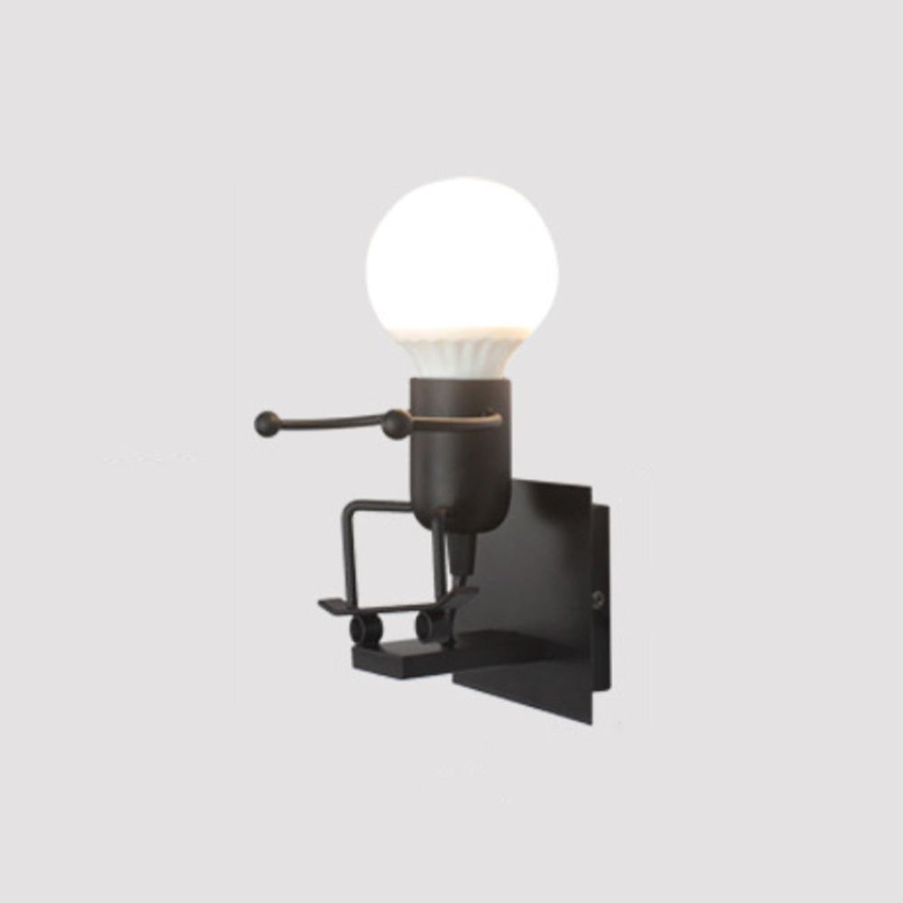Luxo Applique Murale Design Italien LED Métal Noir/Blanc Chambre à Coucher/Salon - Neutralighting