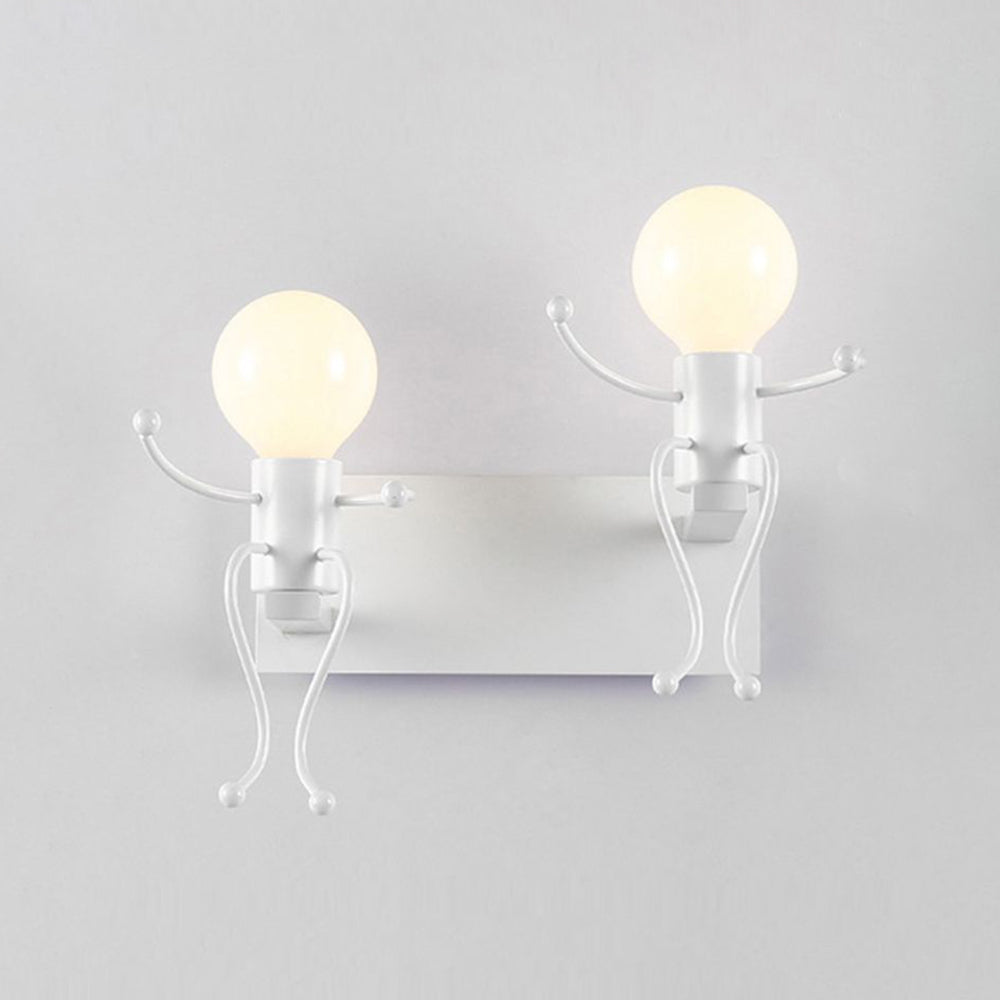 Luxo Applique Murale Design Italien LED Métal Noir/Blanc Chambre à Coucher/Salon - Neutralighting
