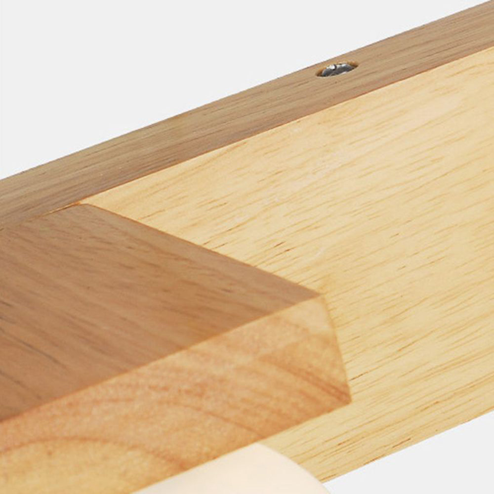 Muto Applique Murale Linéaire Moderen, Bois/Verre, Bûche, Salle de Bain - Neutralighting