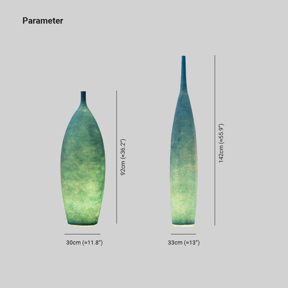 Avi Moderne LED Lampadaire Bouteille Blanc Jaune Bleu Résine Chambre