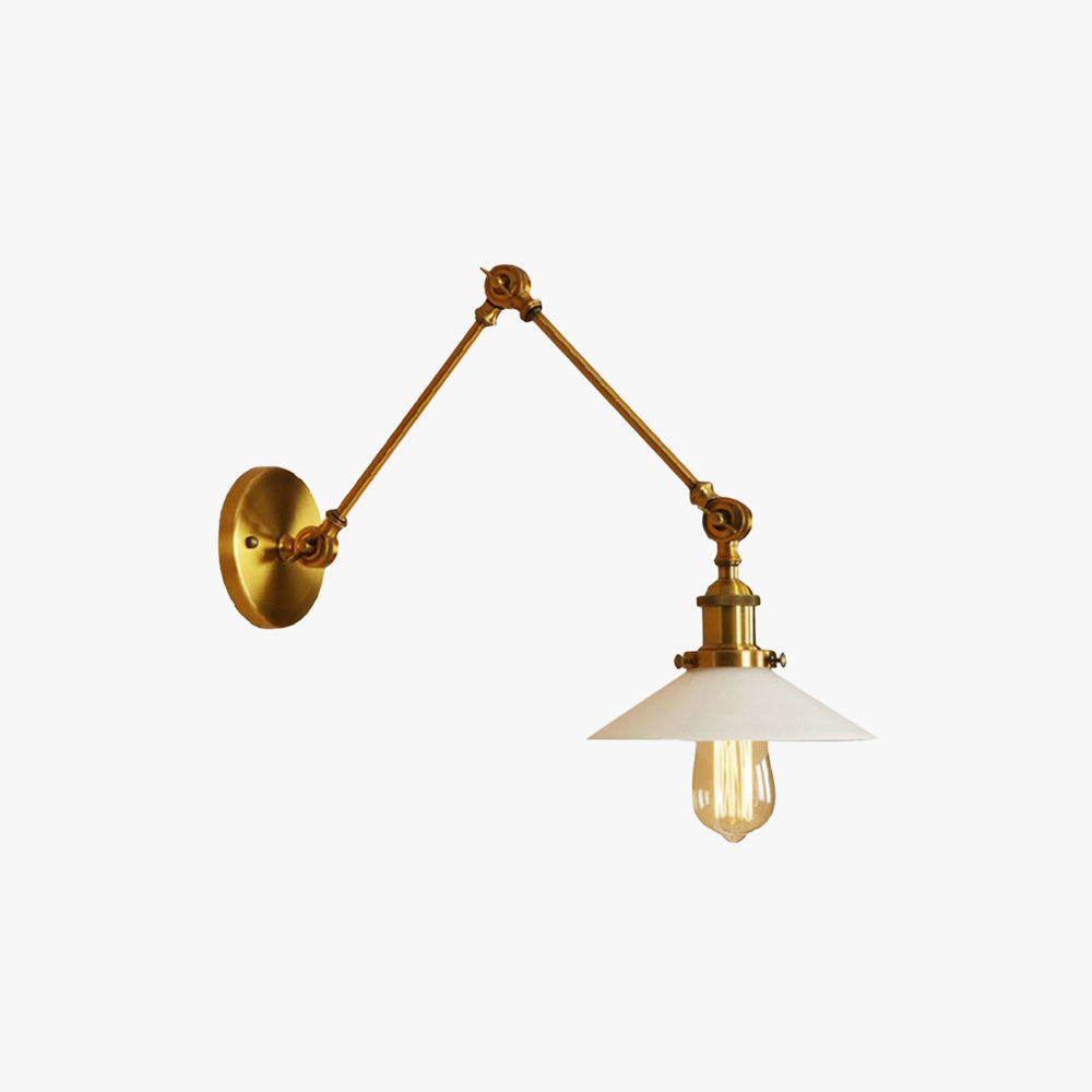 Silva Applique Murale Réglable Rétro, Métal, Bronze/Laiton, Couloir
