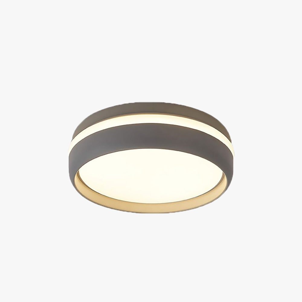Arisha Plafonnier Rond Moderne, Métal, Noir/Gris, Salon - Neutralighting