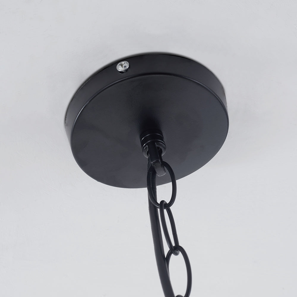 Silva Suspension Dôme Industrielle, Métal, Noir/Noir Blanc/Rouille, Salon - Neutralighting