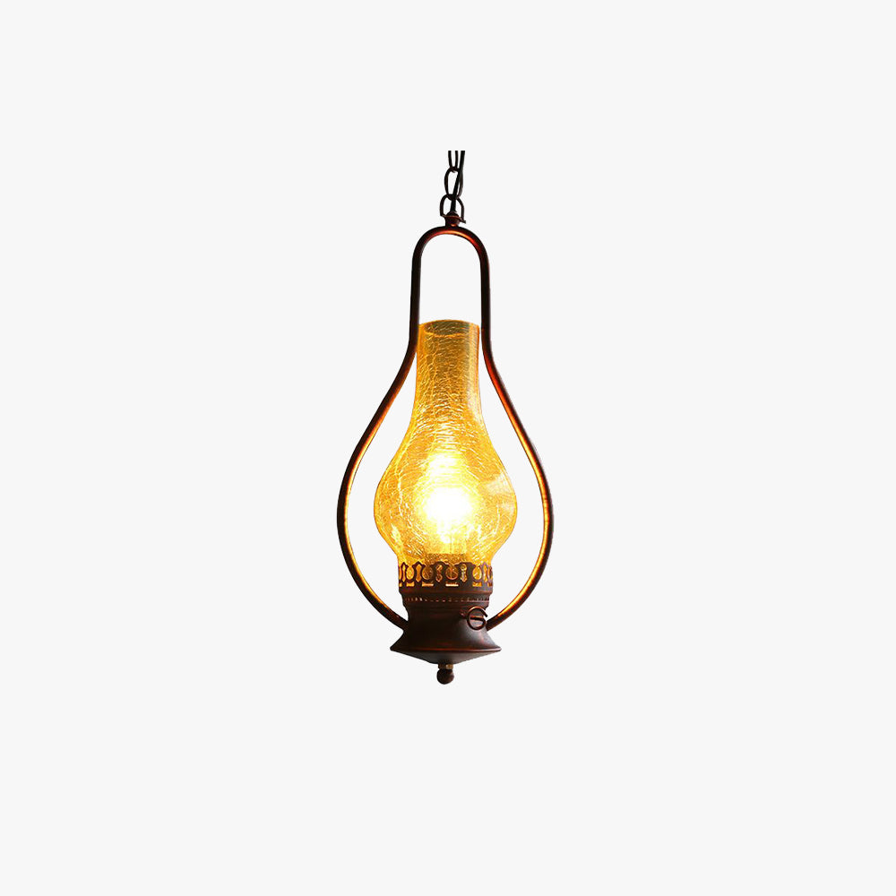 Silva Suspension Lanterne Rétro, Métal/Verre, Bronze Antique/Cuivre Patiné, Salon - Neutralighting