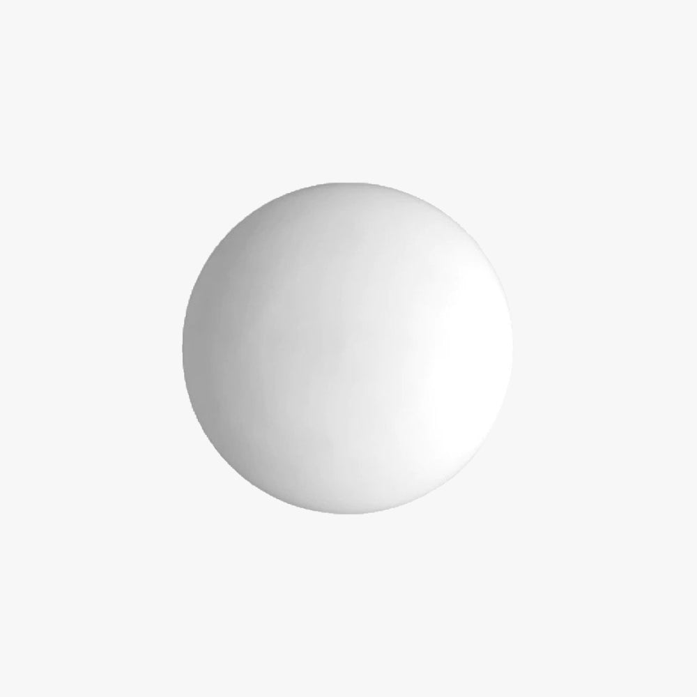 Valentina Applique Murale Globe Minimaliste, Métal/Verre, Blanc, Salle de Bain