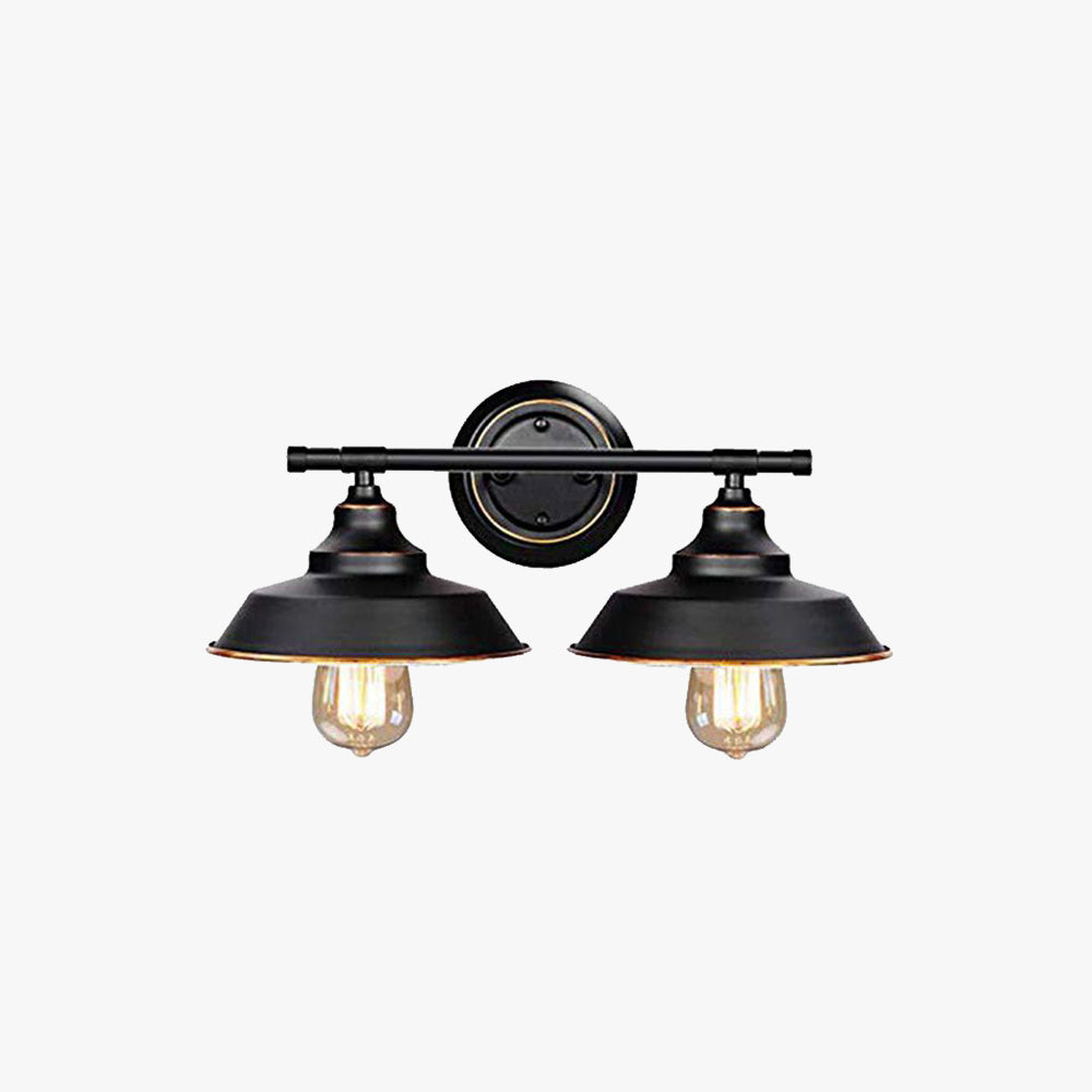 Silva Applique Plateau Murale Rétro, Métal, Noir, Salon/Chambre - Neutralighting