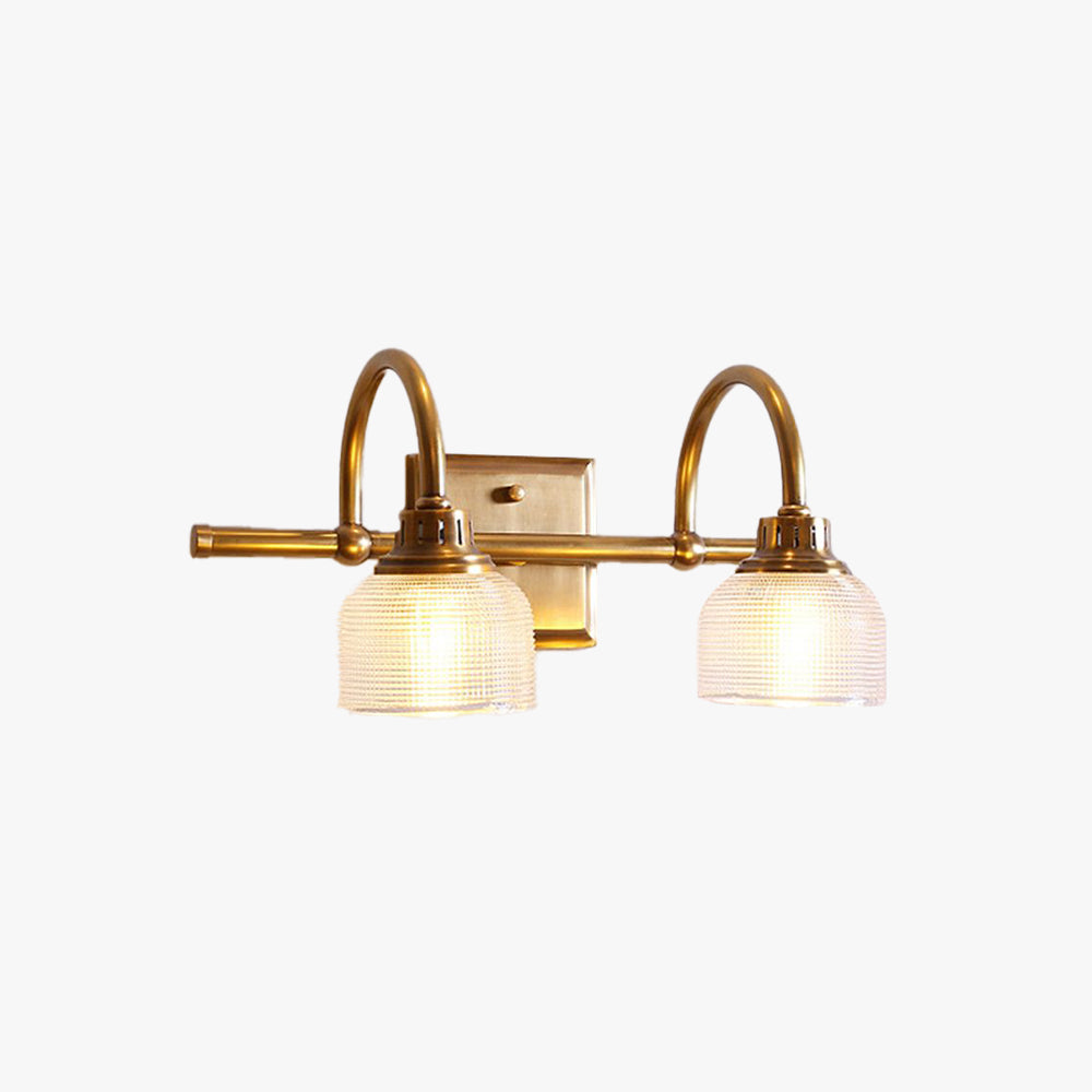 Arisha Applique Murale Bol Vintage, Métal/Verre, Laiton, Salle de Bain - Neutralighting