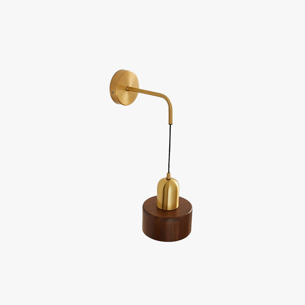 Muto Applique Murale Cylindrique Vintage, Métal/Bois, Salle de Bain - Neutralighting