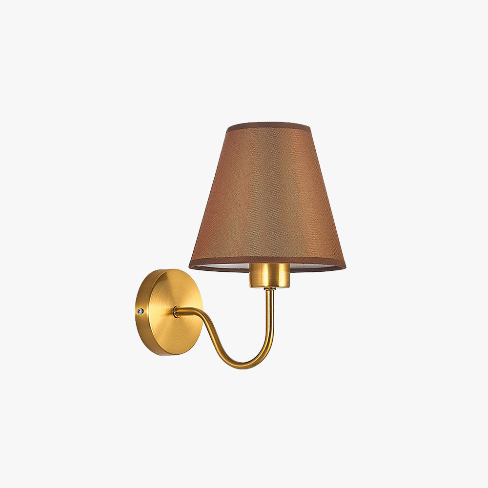 Tiffany Applique Murale Géométrique Nordique, Métal/Tissu, Noir/Blanc/Café/Lin, Chambre - Neutralighting