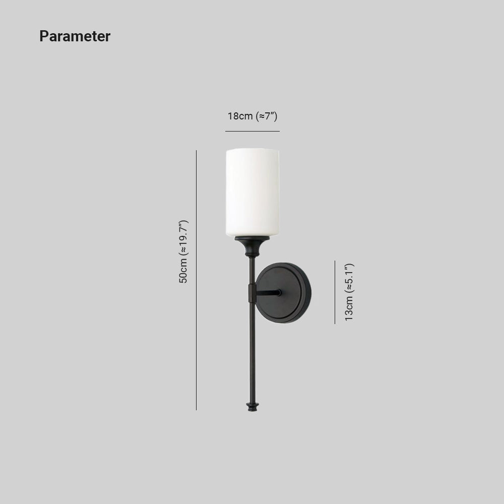Tiffany Applique Murale Minimaliste Nordique, Métal, Noir/Argent, Chambre à Coucher - Neutralighting