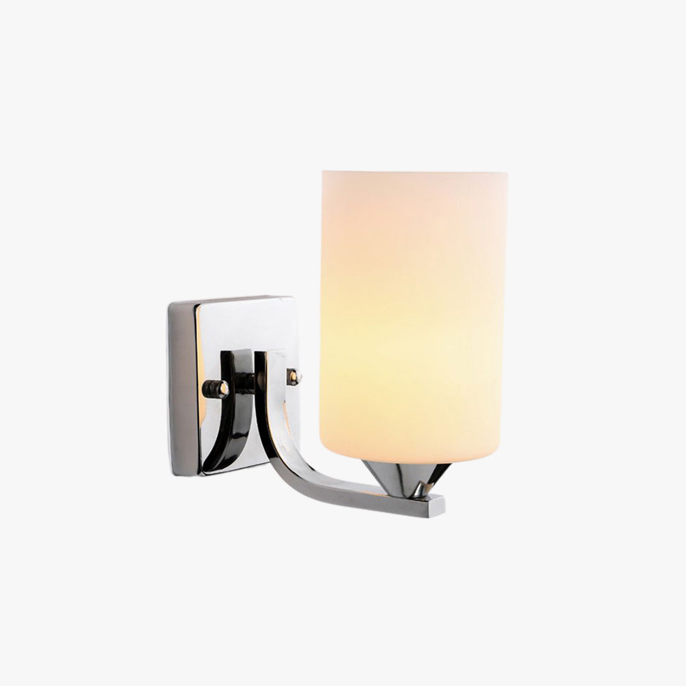 Tiffany Applique Murale Miroir Cylindrique Moderne, Verre/Métal, Noir/Chromé, Salon - Neutralighting