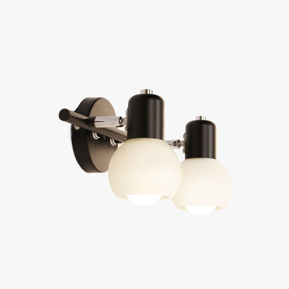 Valentina Applique Murale Boule Moderne, Verre/Métal, Noir/Blanc, Salon - Neutralighting