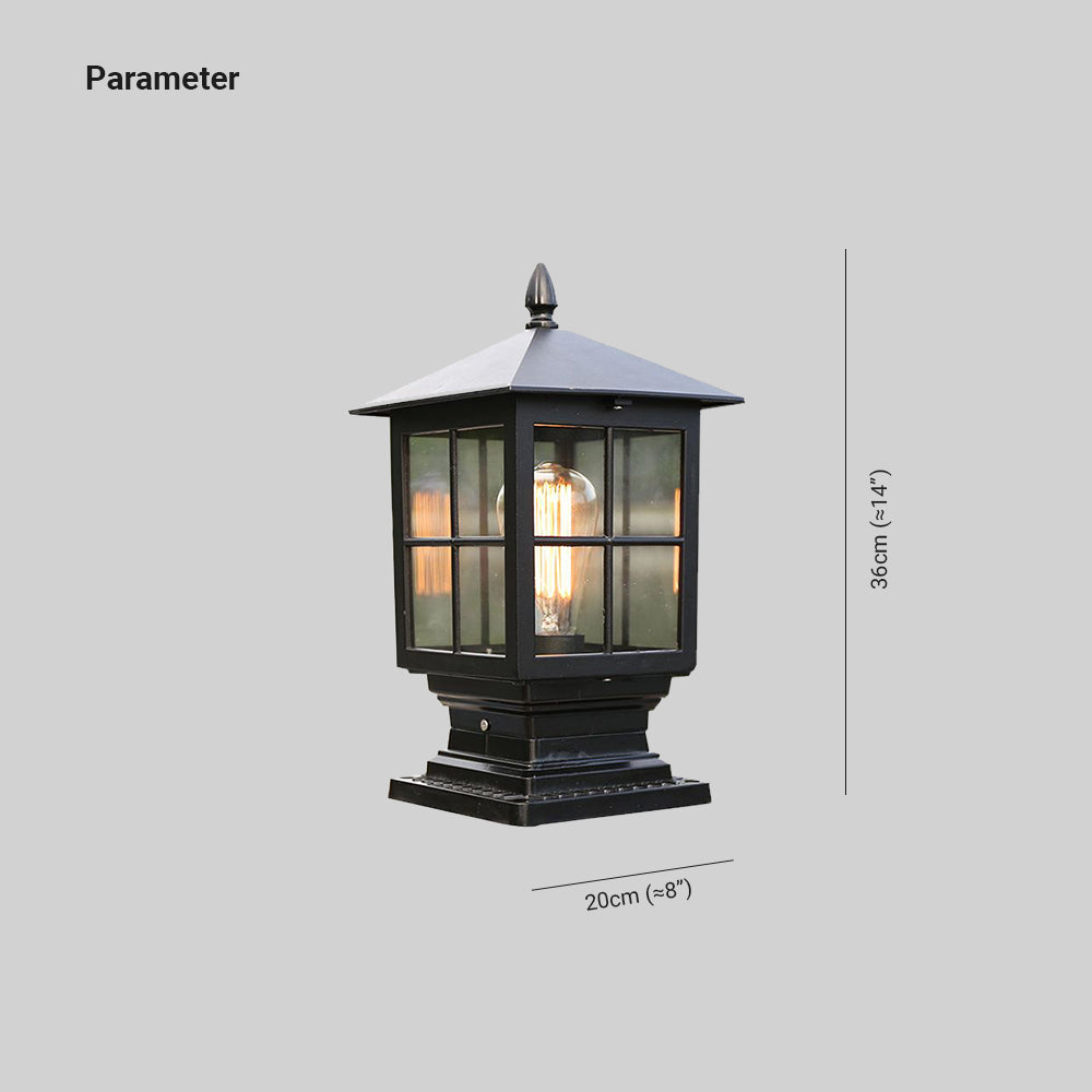 Silva Lampe de Poteau en forme de Lanterne, L 35CM