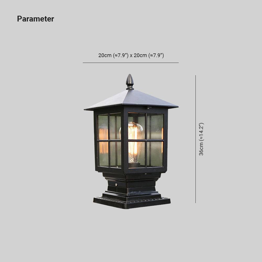 Silva Lampe de Poteau en forme de Lanterne, L 35CM - Neutralighting