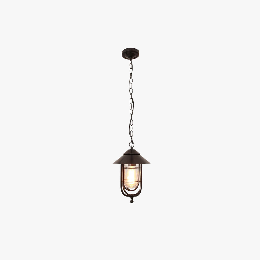 Silva Suspension Extérieure Lanterne Vintage, Métal/Verre, Noir/Bronze, Jardin