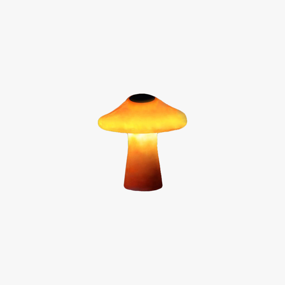 Ray Lampe Extérieure au sol Champignon Moderne, Résine, Orange, Cour