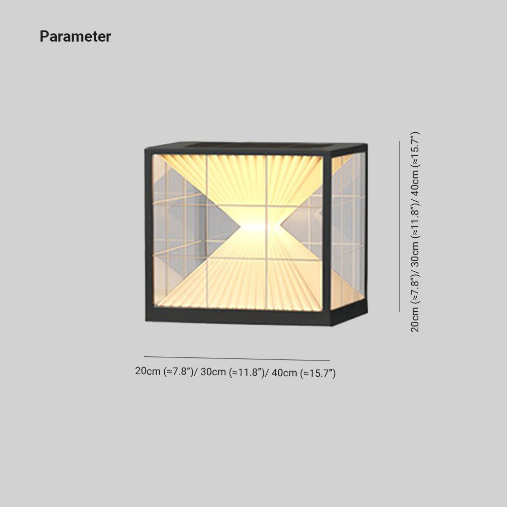 Ray Lampe de Poteau Solaire, Pyramidale, L 20/30/40CM