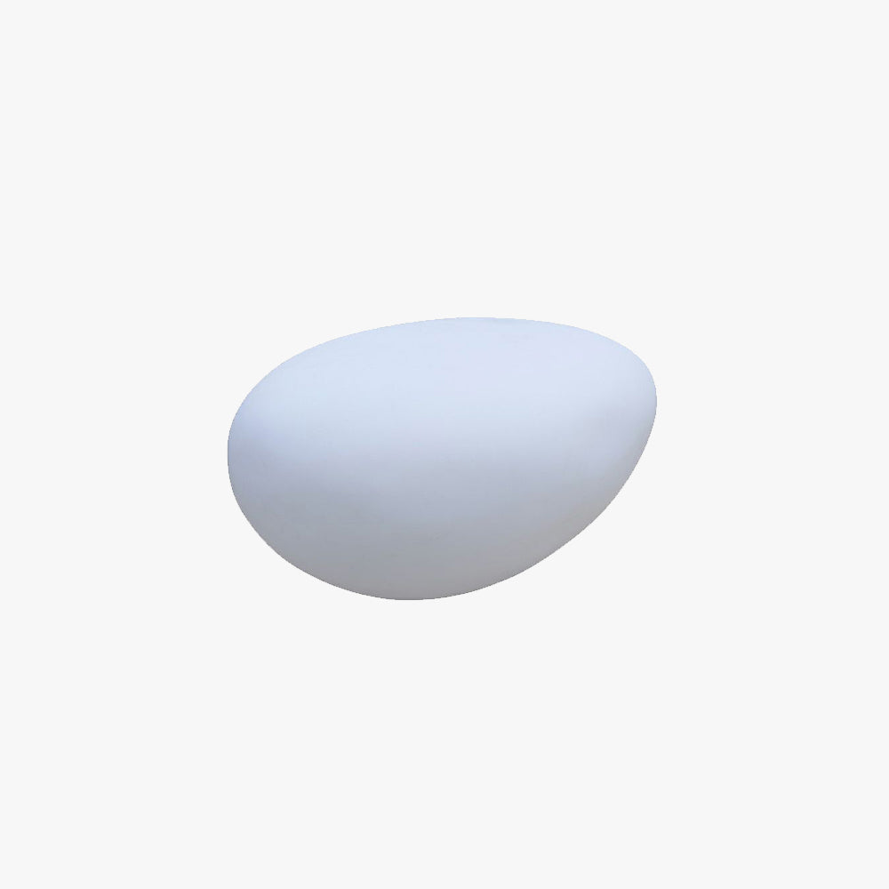 Ray Lampe Extérieure au Sol Pierre Simple, Acrylique, Blanc, Cour