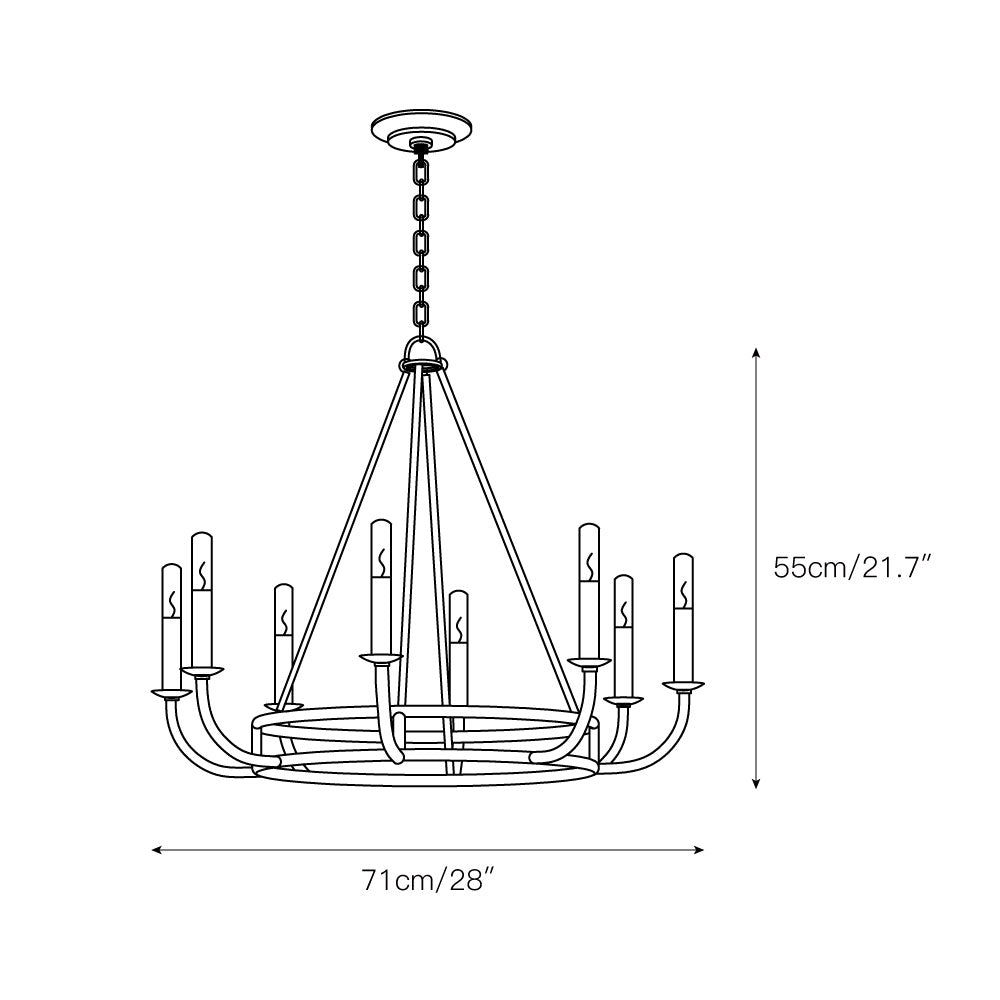 Xenuvyh Moderne Minimaliste Ancien Industriel Métal Lustre - Neutralighting