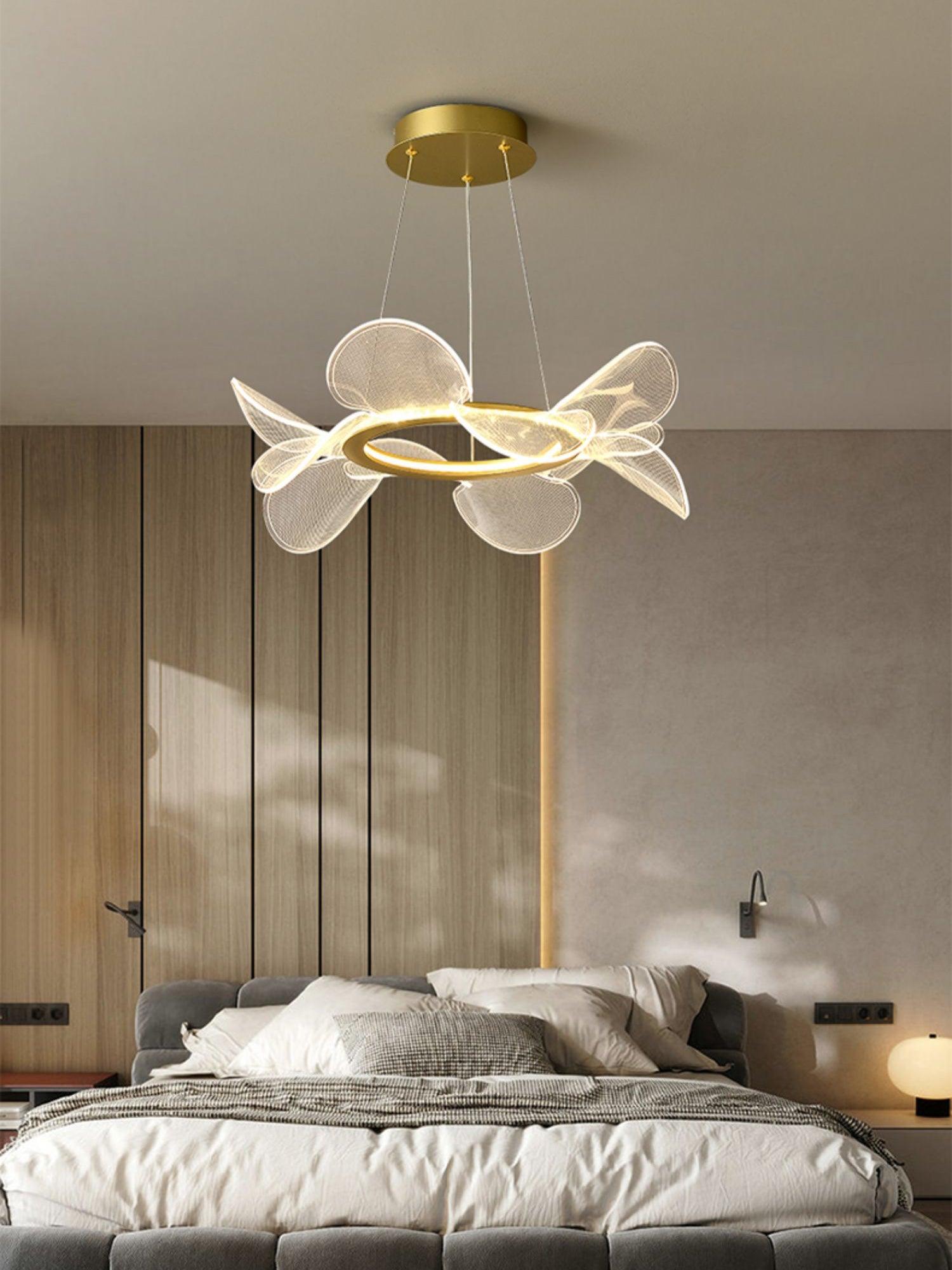Lustra Chandelier Bain Fleurs Volantes Acrylique - Neutralighting