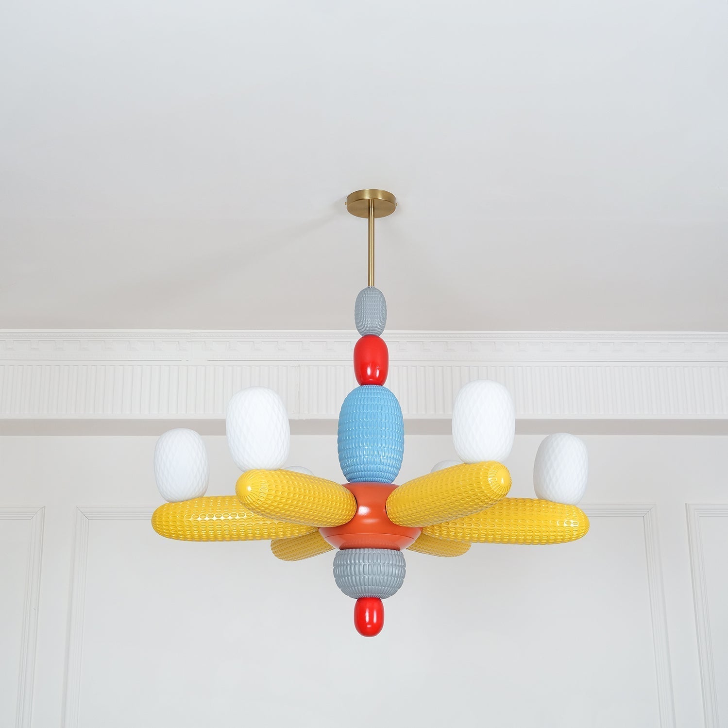 Balloons Chandelier Porcelain Modules Frosted Orbs - Neutralighting