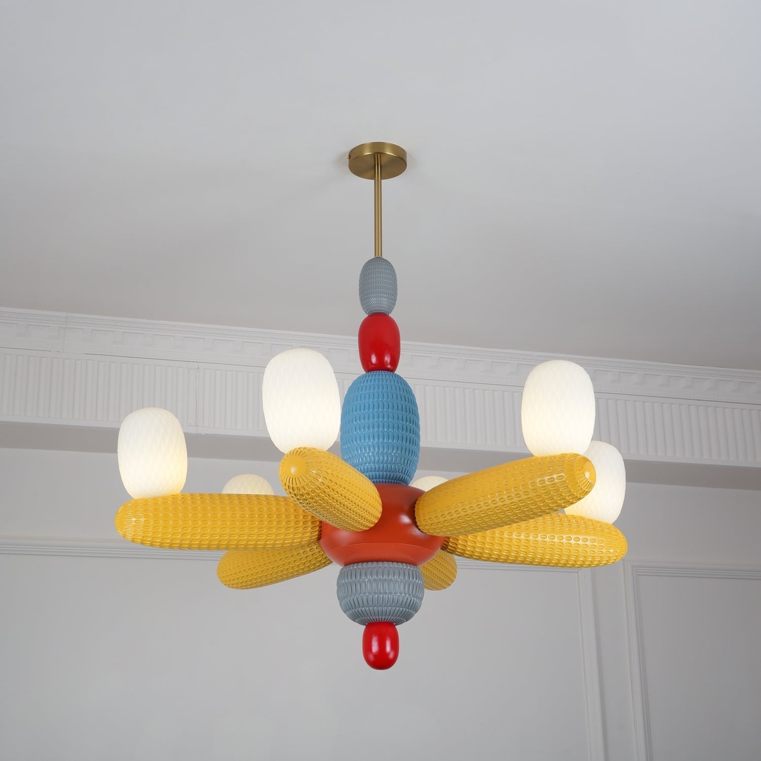Balloons Chandelier Porcelain Modules Frosted Orbs - Neutralighting