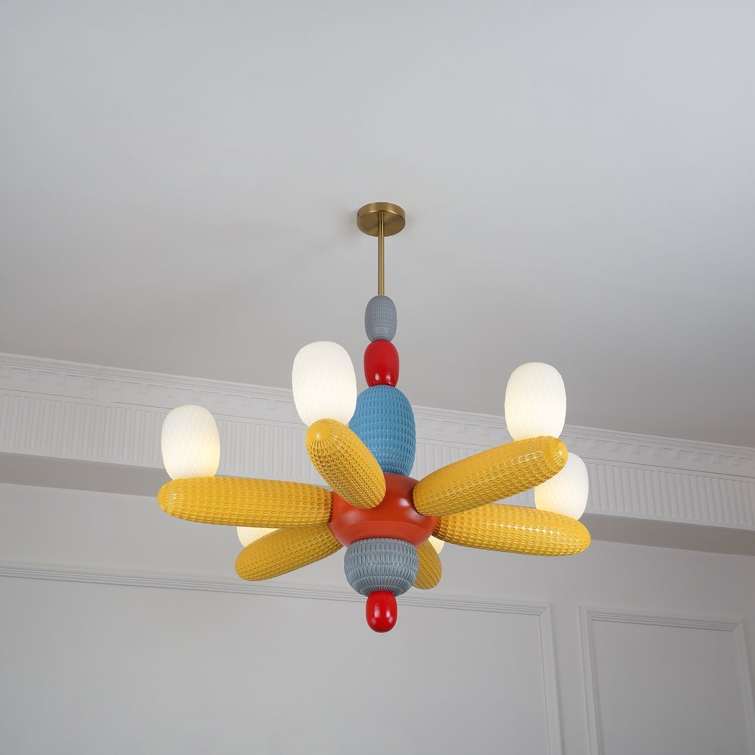 Balloons Chandelier Porcelain Modules Frosted Orbs - Neutralighting