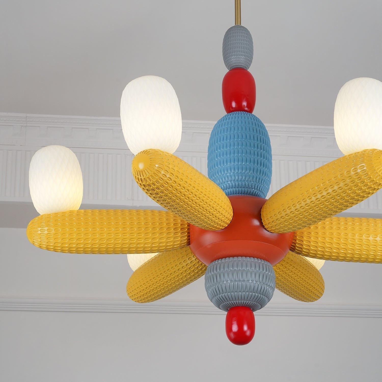 Balloons Chandelier Porcelain Modules Frosted Orbs - Neutralighting