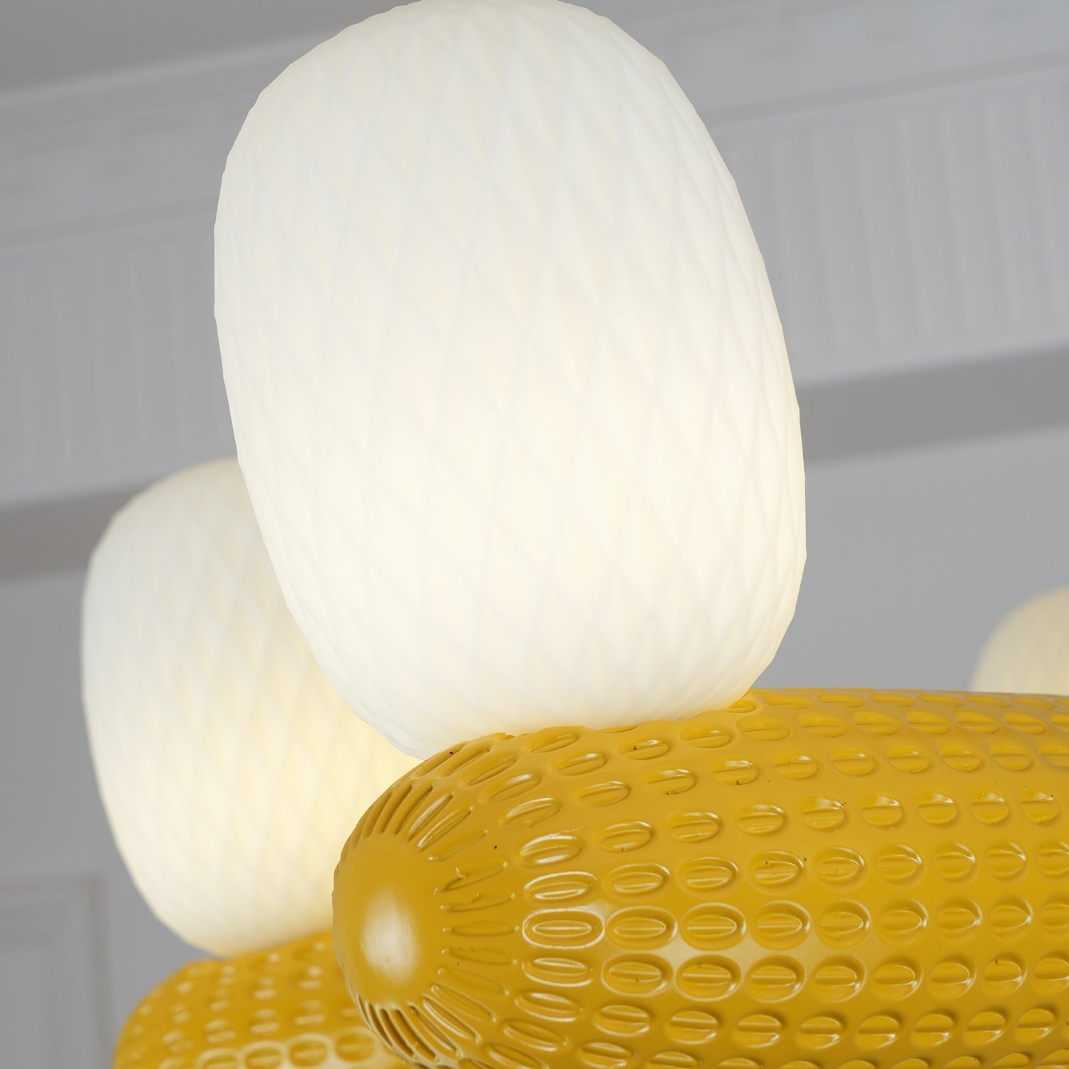 Balloons Chandelier Porcelain Modules Frosted Orbs - Neutralighting