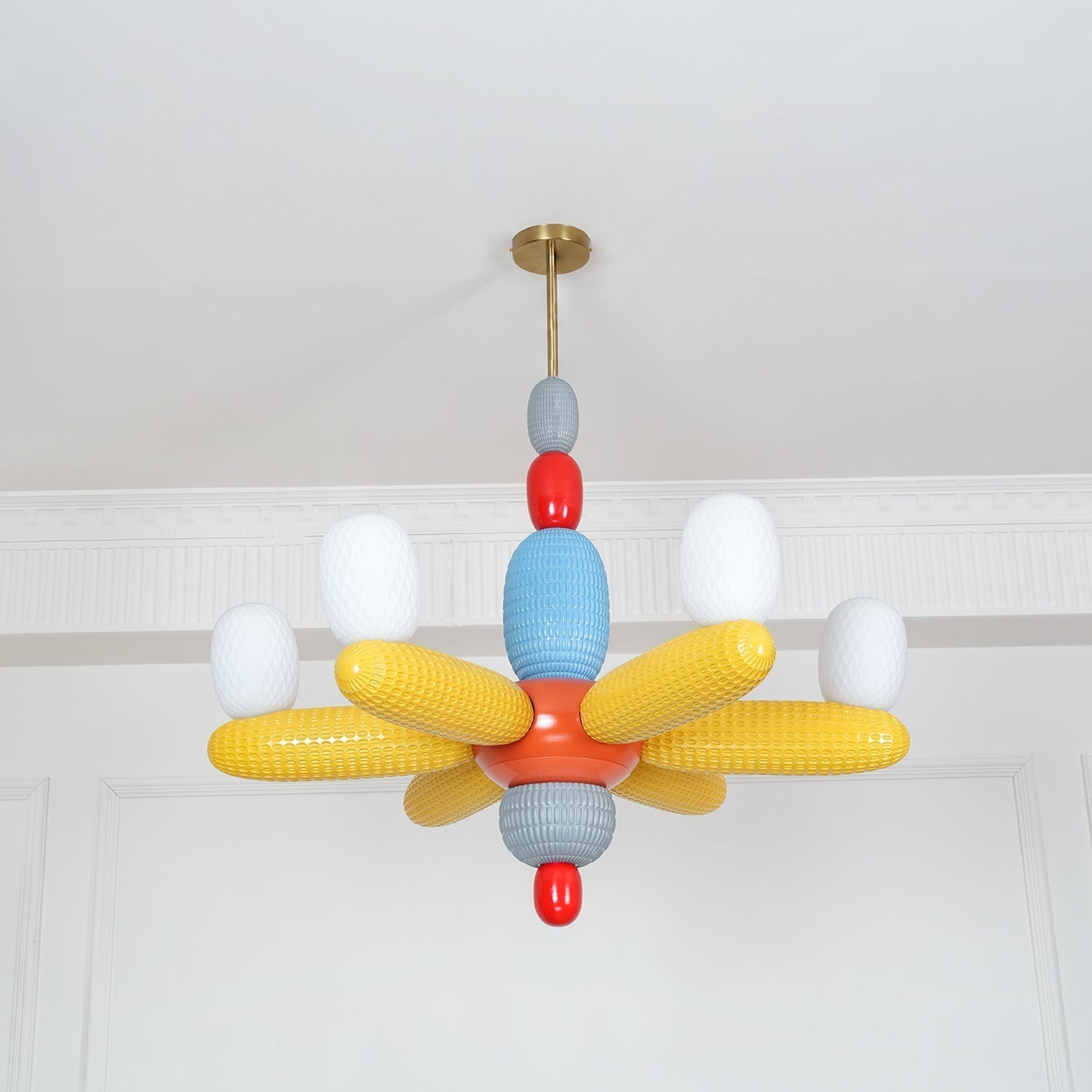 Balloons Chandelier Porcelain Modules Frosted Orbs - Neutralighting