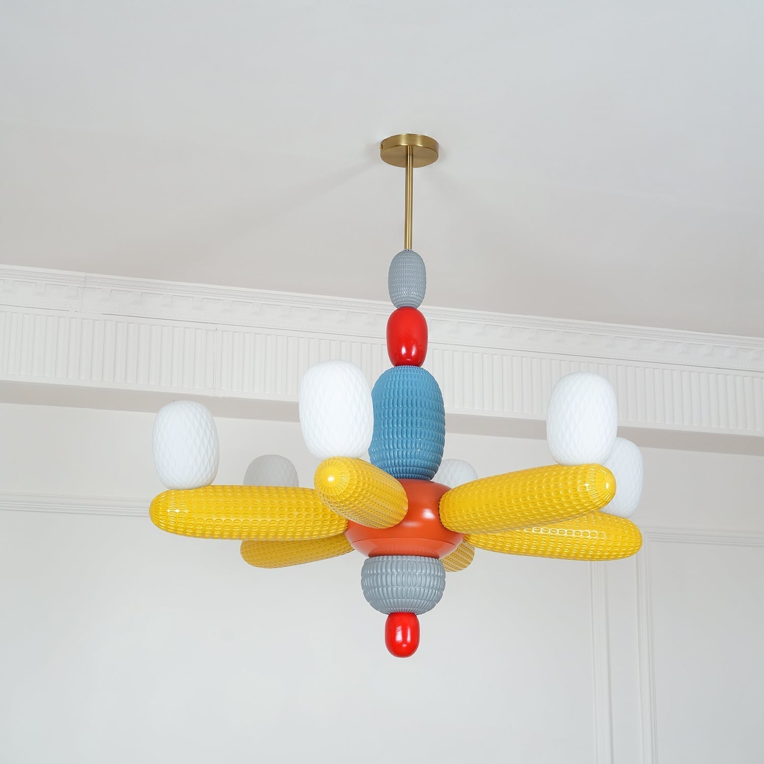 Balloons Chandelier Porcelain Modules Frosted Orbs - Neutralighting