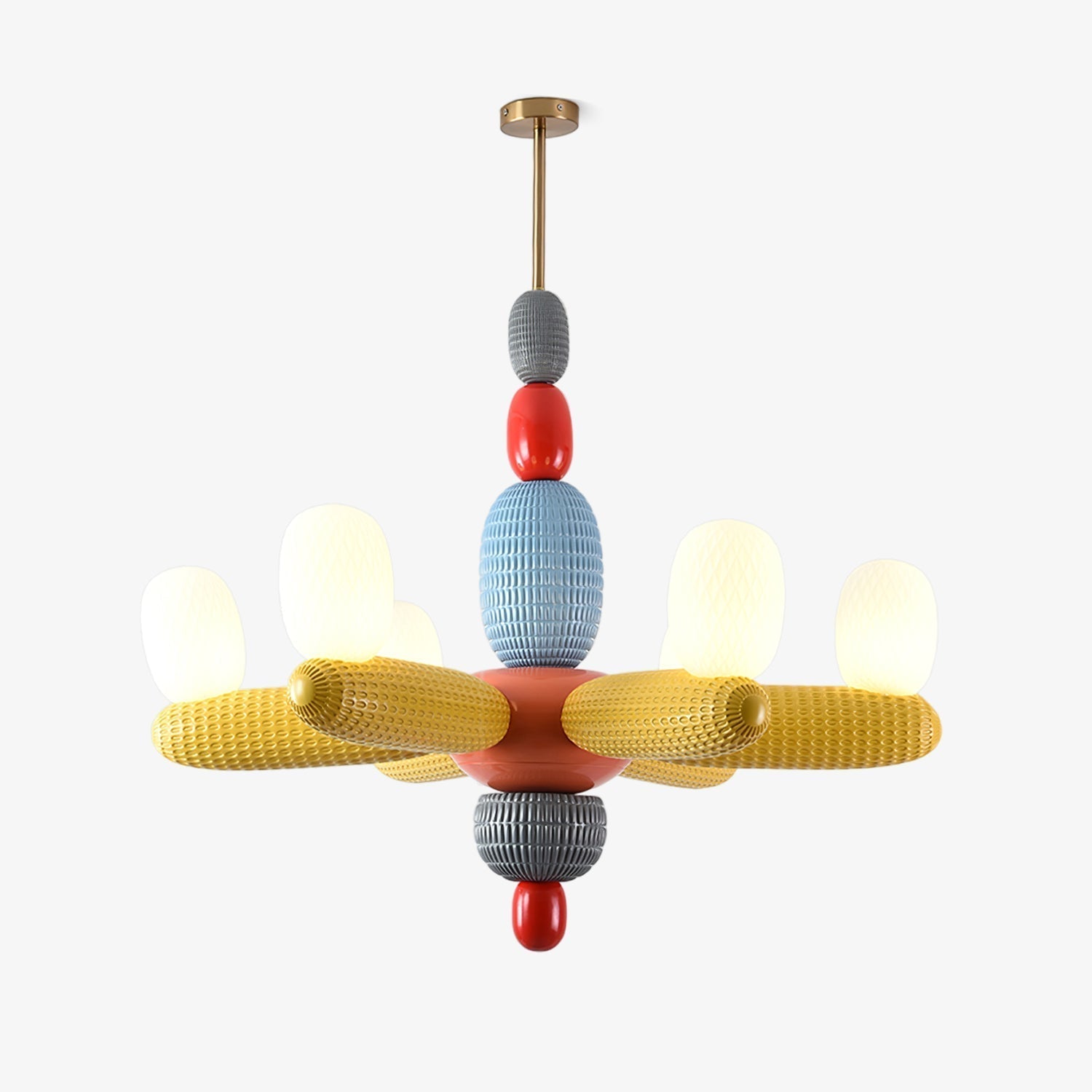 Balloons Chandelier Porcelain Modules Frosted Orbs - Neutralighting