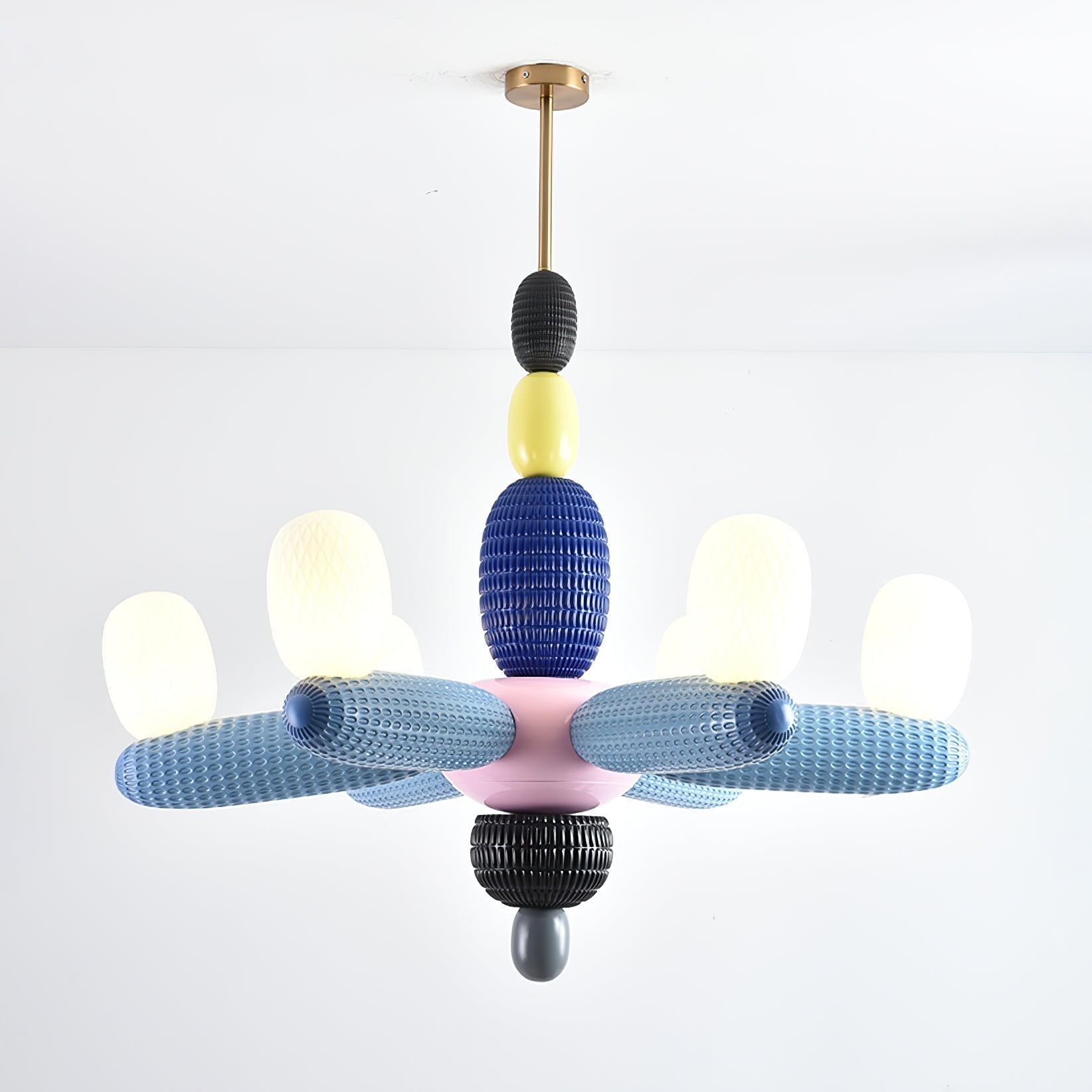 Balloons Chandelier Porcelain Modules Frosted Orbs - Neutralighting