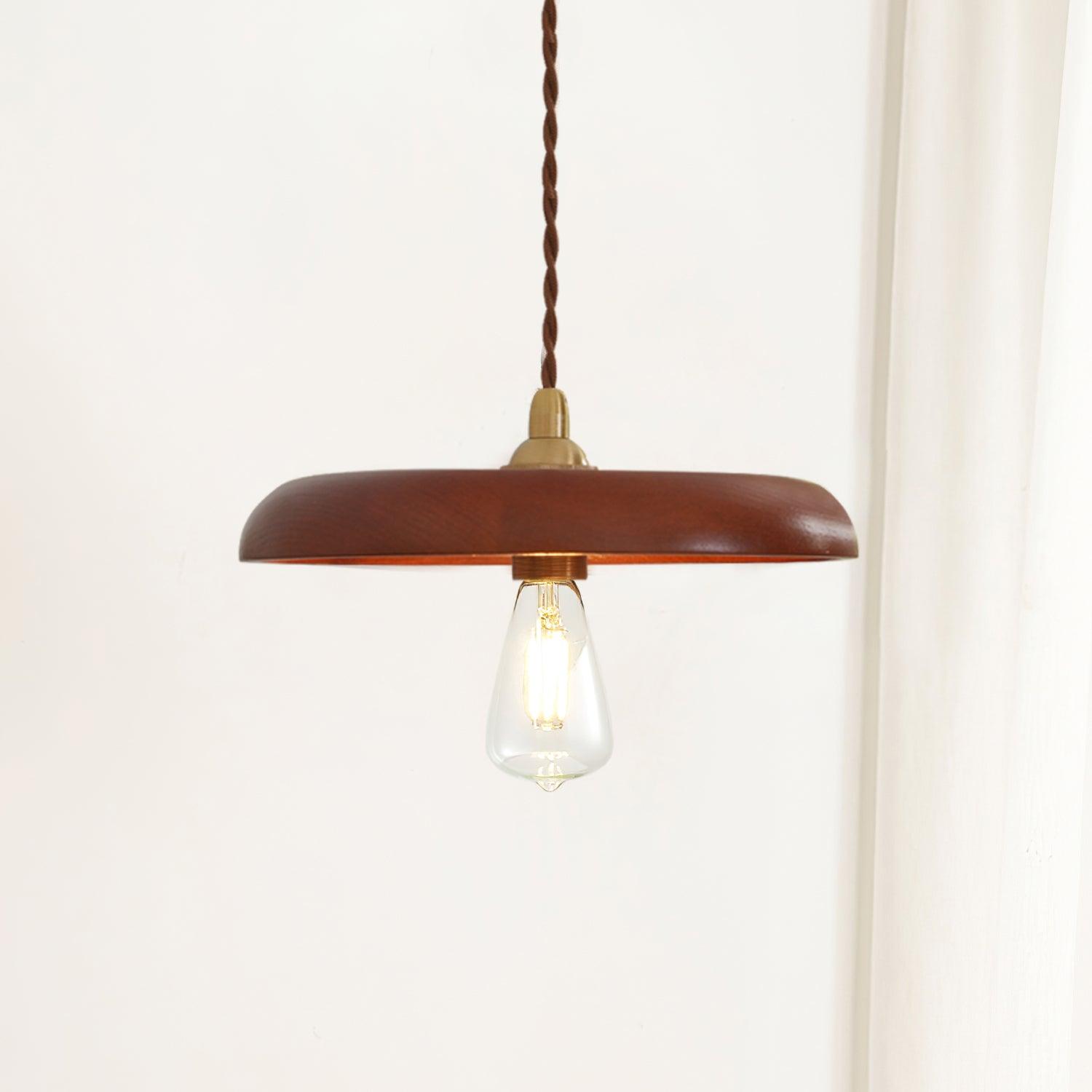 Balmain Pendant Lamp Wood Brass Minimalist - Letslighting