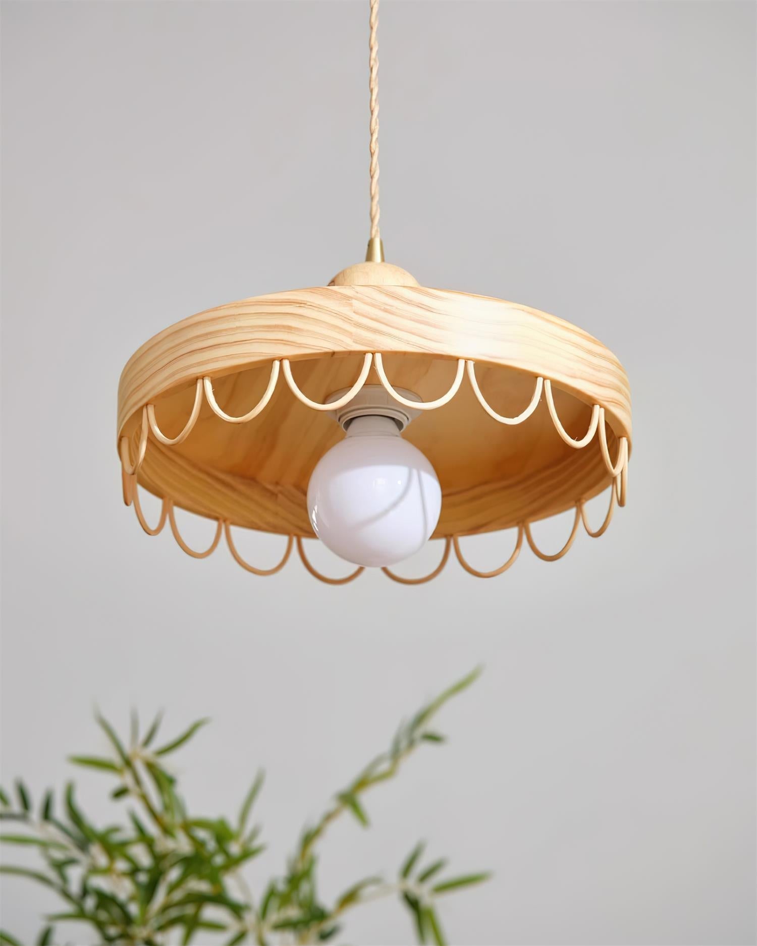Balton Pendant Lamp Wooden Curved Minimalist - Letslighting
