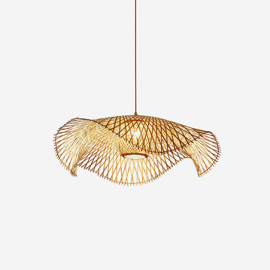 Dune Suspension Bambou Tressage Ouvert Naturel - Neutralighting
