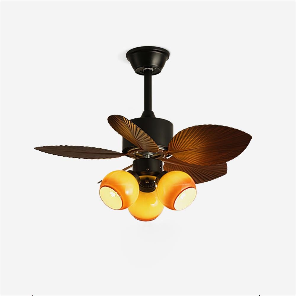 Plafonnier ventilateur Nerina avec sa lumière intégrée allumée